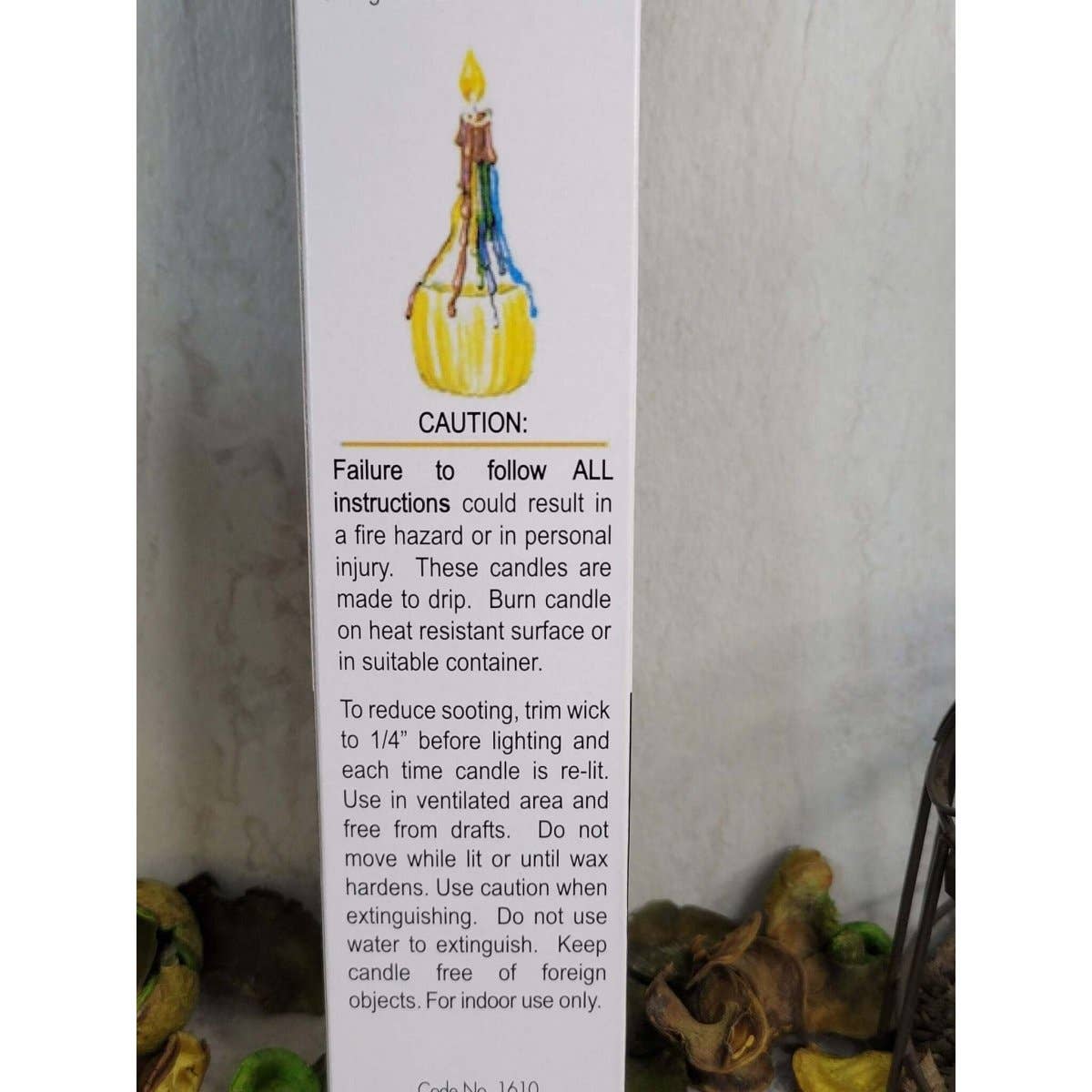 Multi-Color Drip Taper Candles/ Color Taper Candles/ Pack of