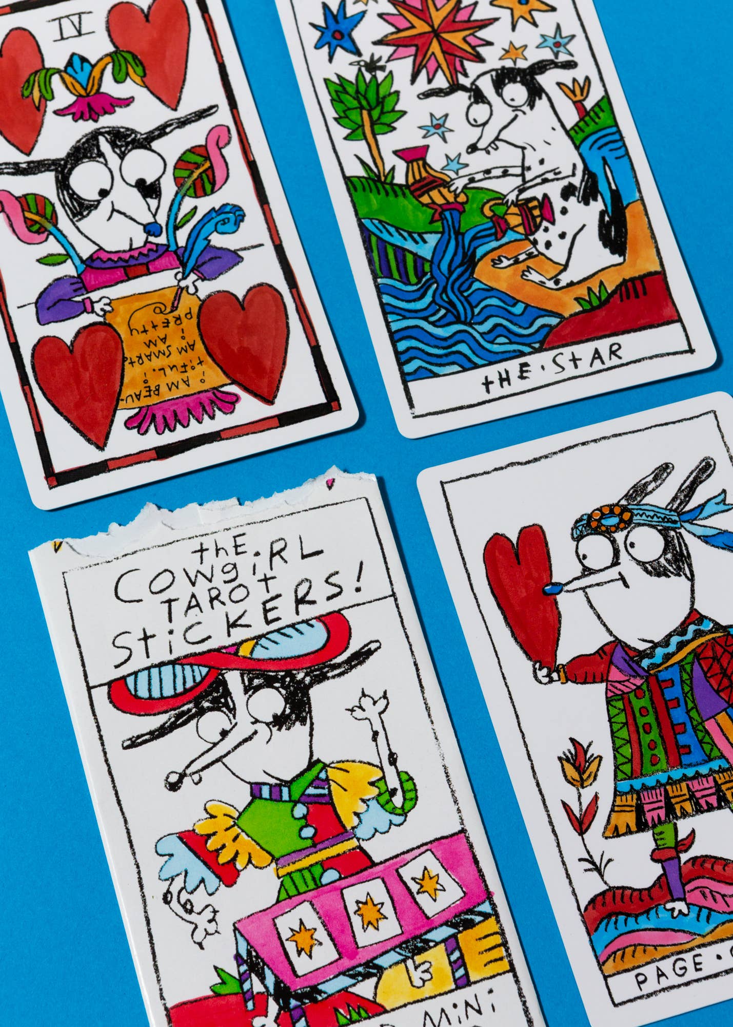 Cowgirl tarot sticker pack