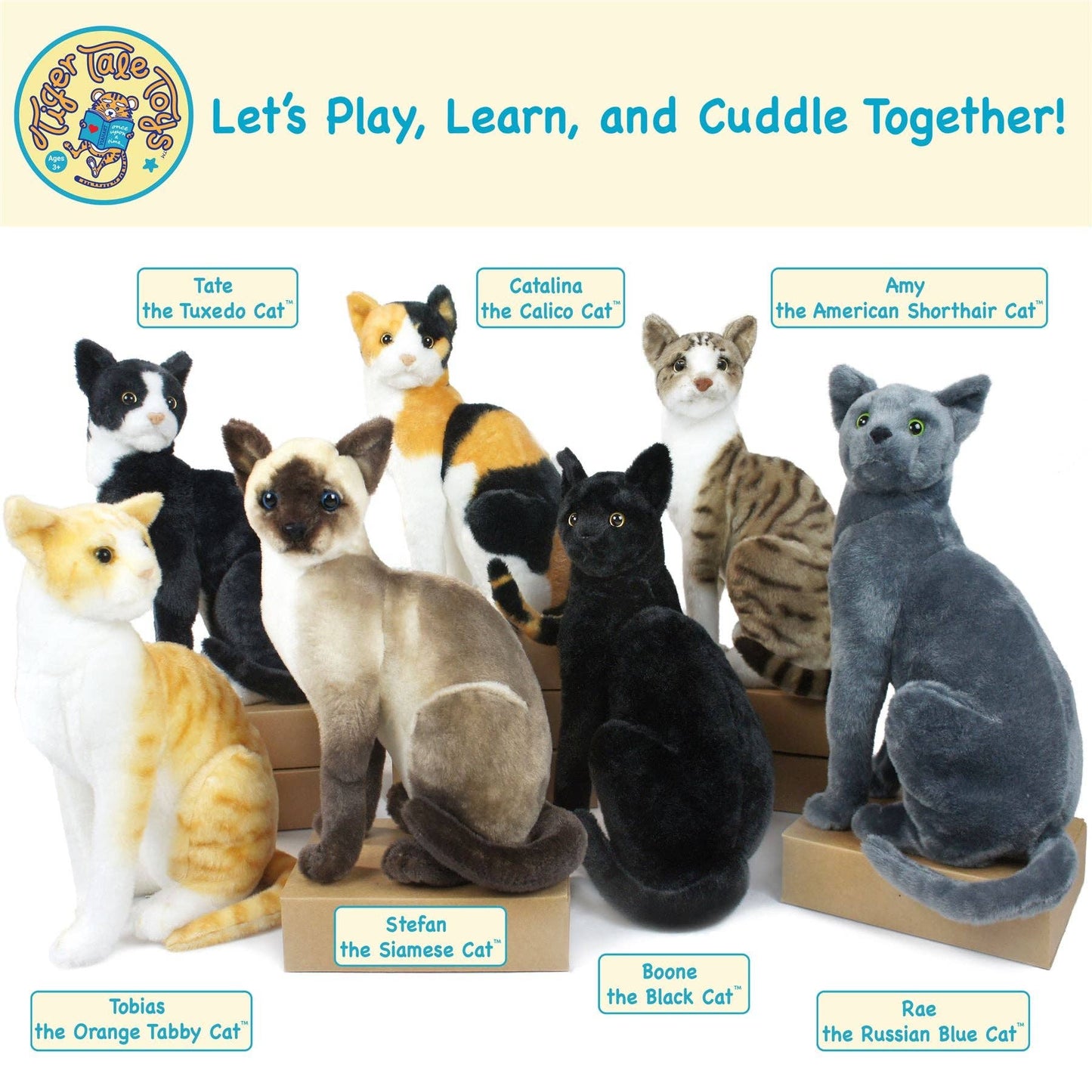Tate The Tuxedo Cat | 14 Inch Stuffed Animal Plush | By TigerHart Toys