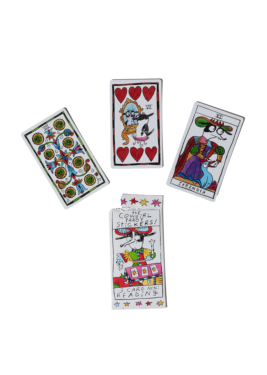 Cowgirl tarot sticker pack