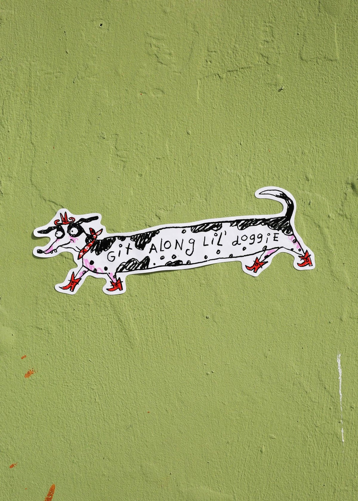 Git along doggie bumper sticker