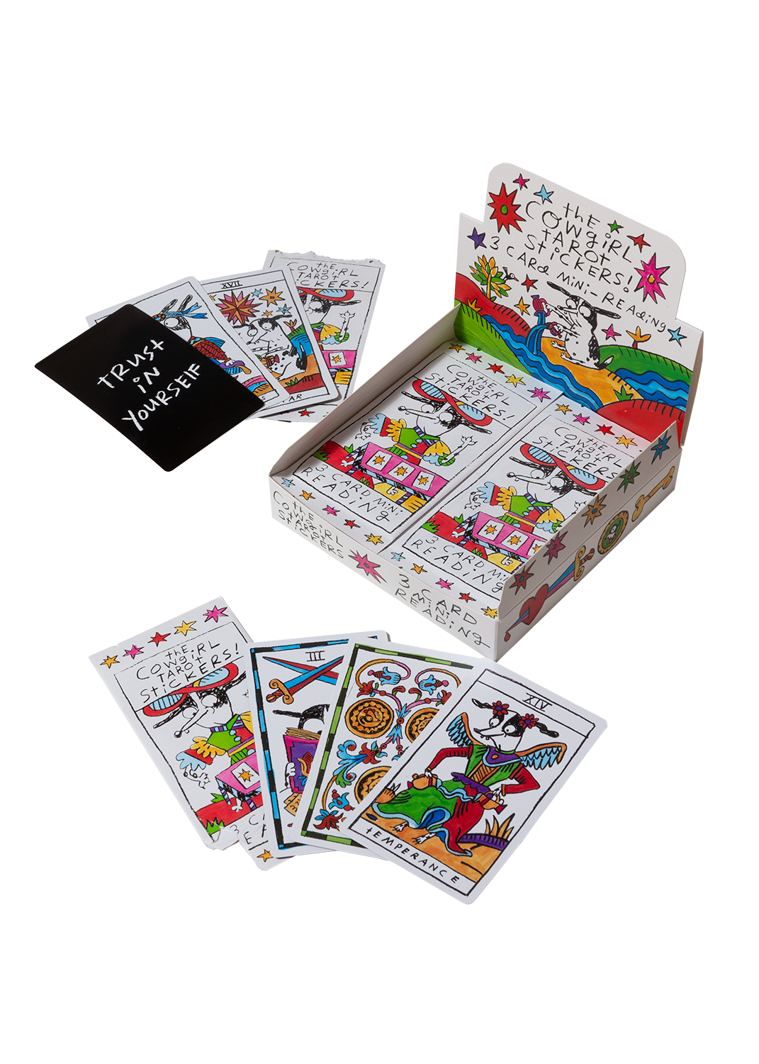 Cowgirl tarot sticker pack