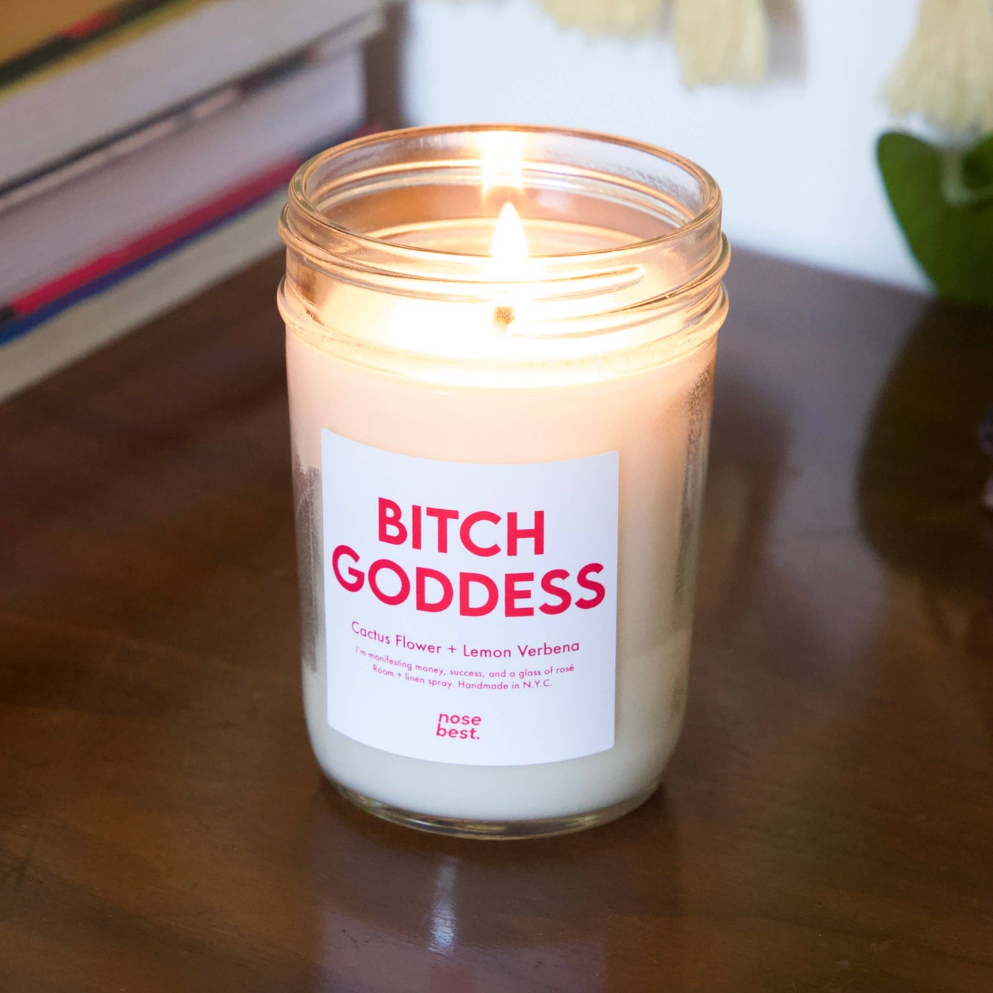 Cactus Flower & Lemon Verbena - Bitch Goddess 8oz Soy Candle