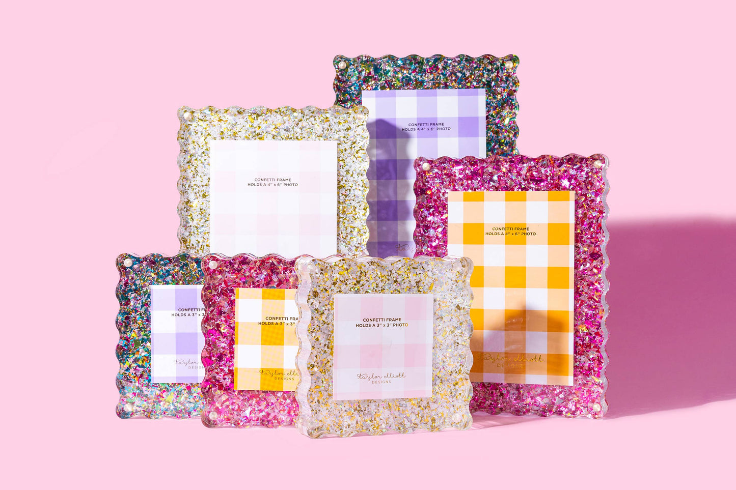 Acrylic Picture Frame - Small - Colorful Confetti