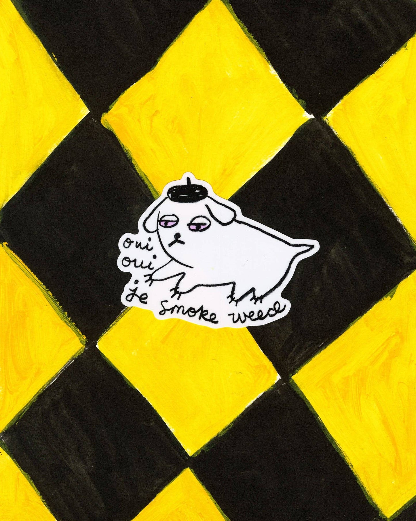 weed dog sticker