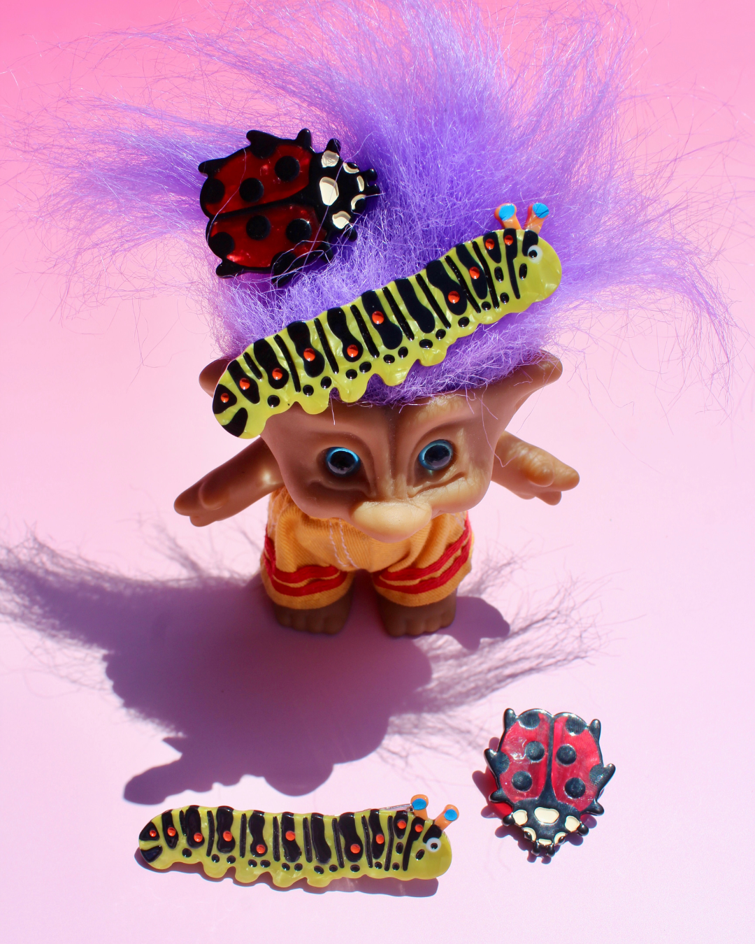 Lady Bug Hair Clip Set
