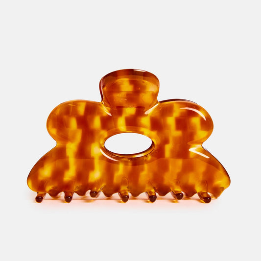 Flower Claw in Honey Check