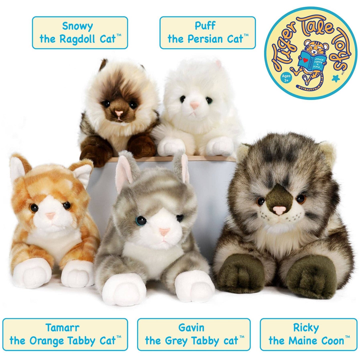 Tamarr The Orange Tabby Cat | 10 Inch Stuffed Animal Plush | By TigerHart Toys