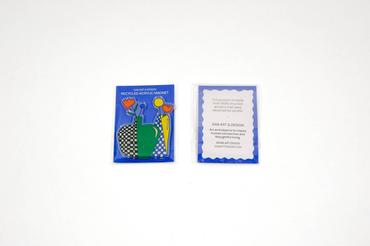 Cow recycled acrylic fridge magnet