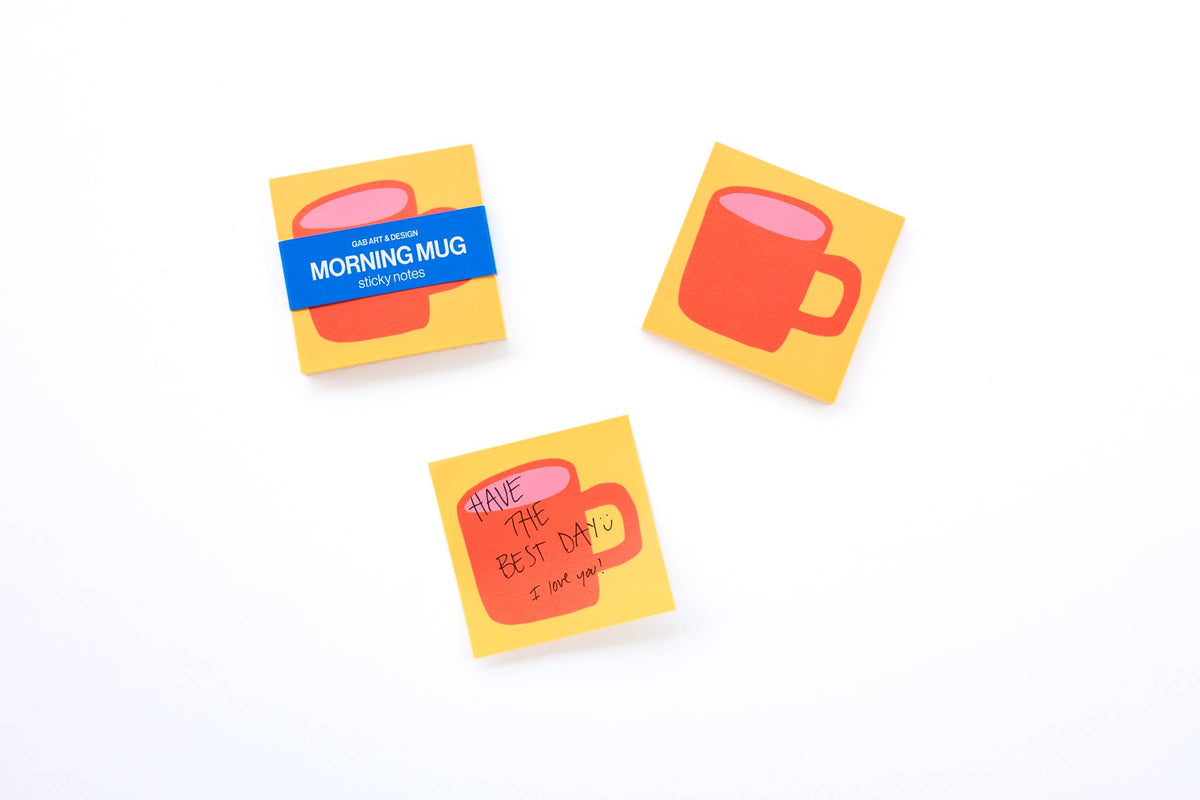 Morning mug sticky notes - 50 sheet notepad