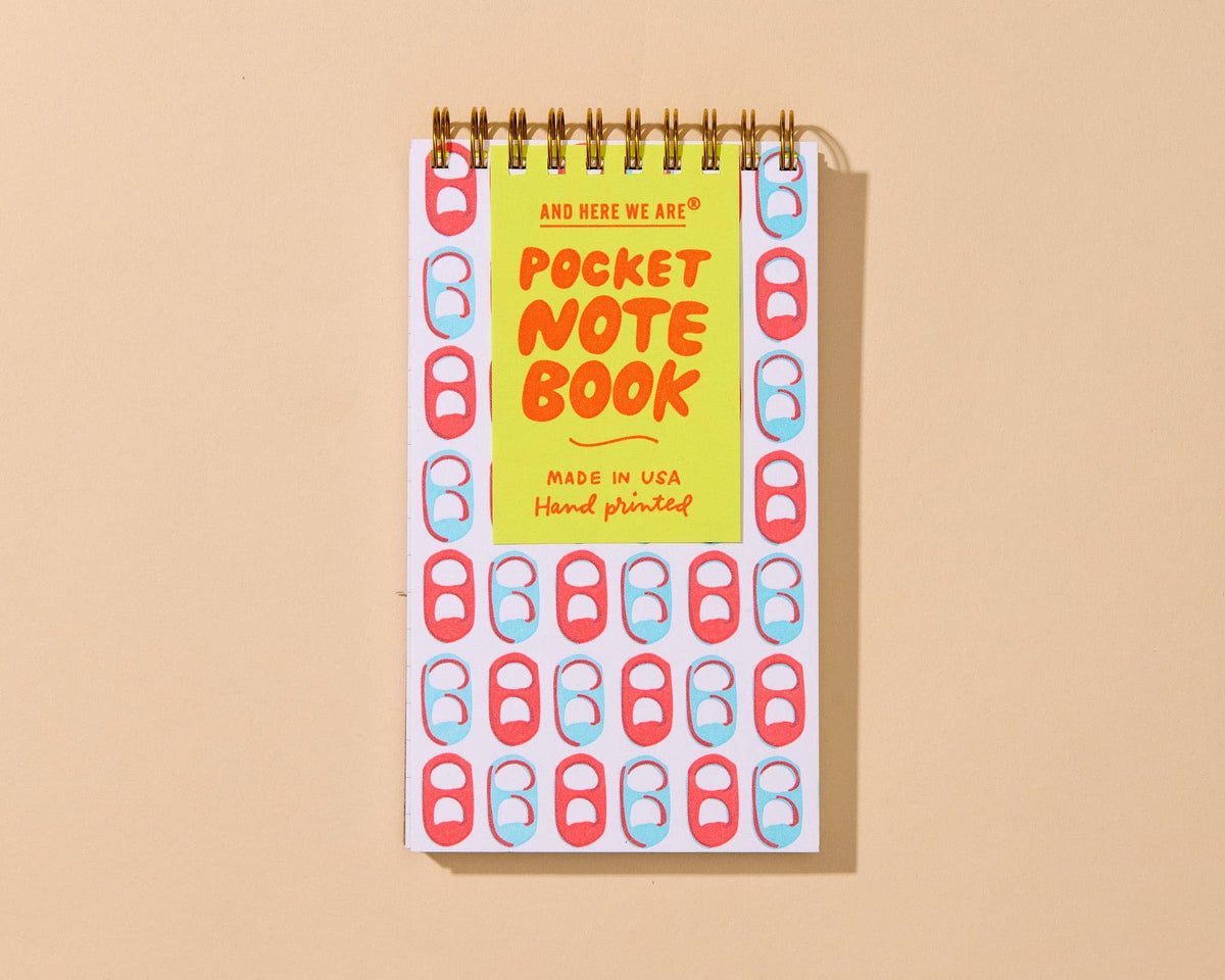 Letterpress Small Spiral Notebook (Lined)—Soda Tabs