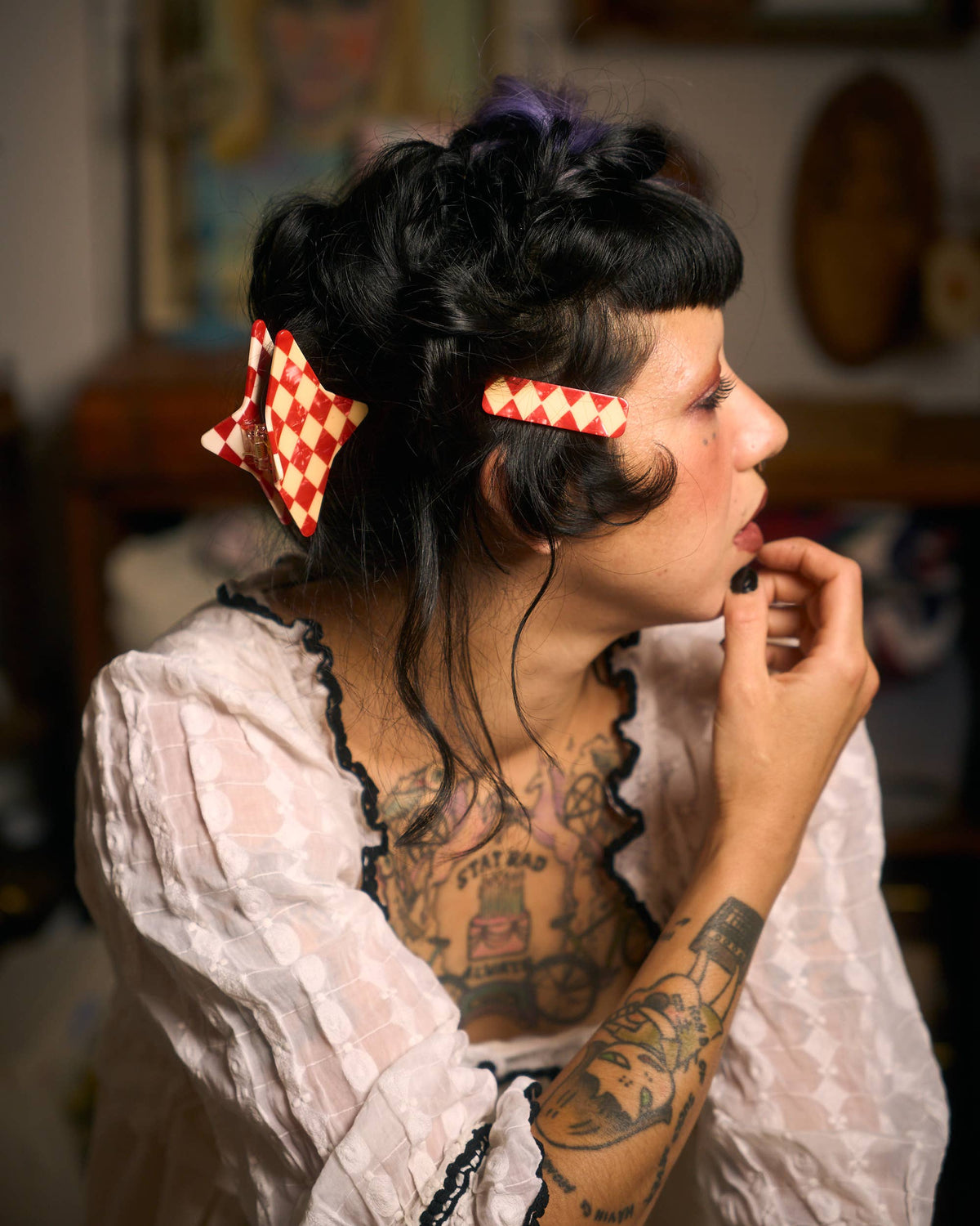 Harlequin Hair Clip Set