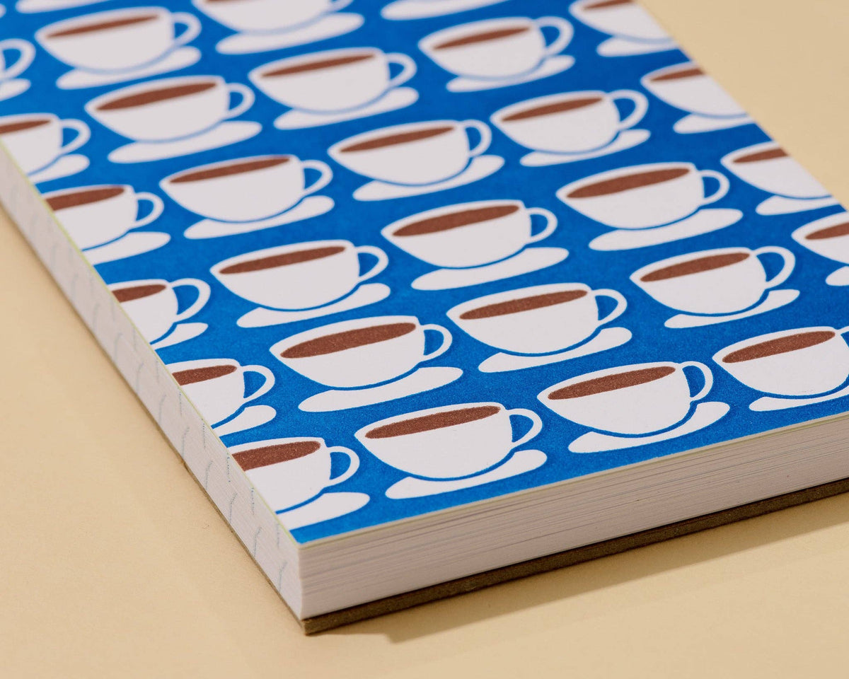 Letterpress Small Spiral Notebook (Lined)—Coffee Mug