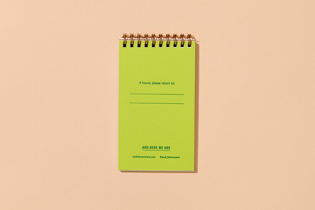 Letterpress Small Spiral Notebook (Lined)—Aster