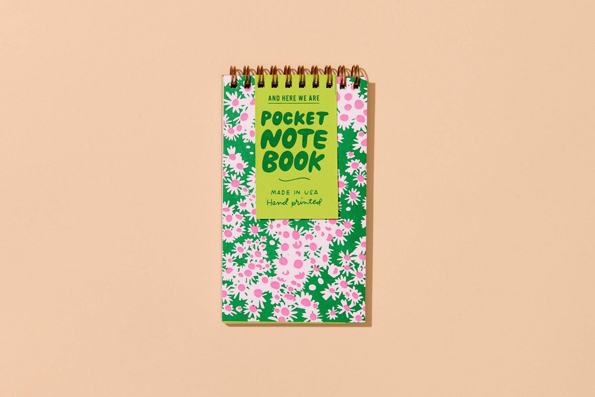 Letterpress Small Spiral Notebook (Lined)—Aster