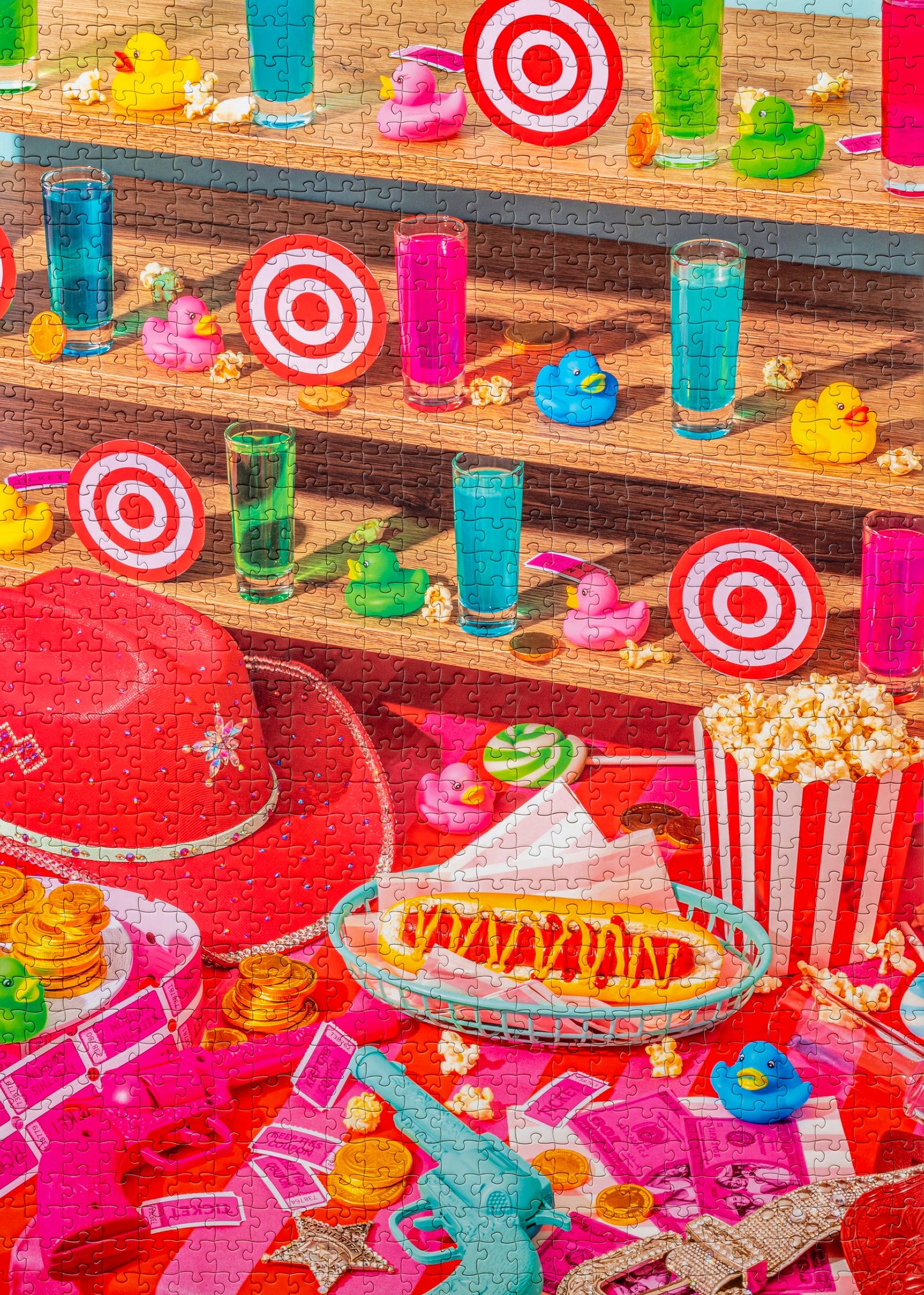 🎪🎟️Straight Shooter 🍿🔫| 1000 Piece Puzzle w/ Canvas Bag