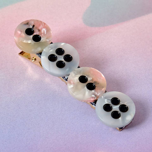 Frost Buttons Alligator Clip