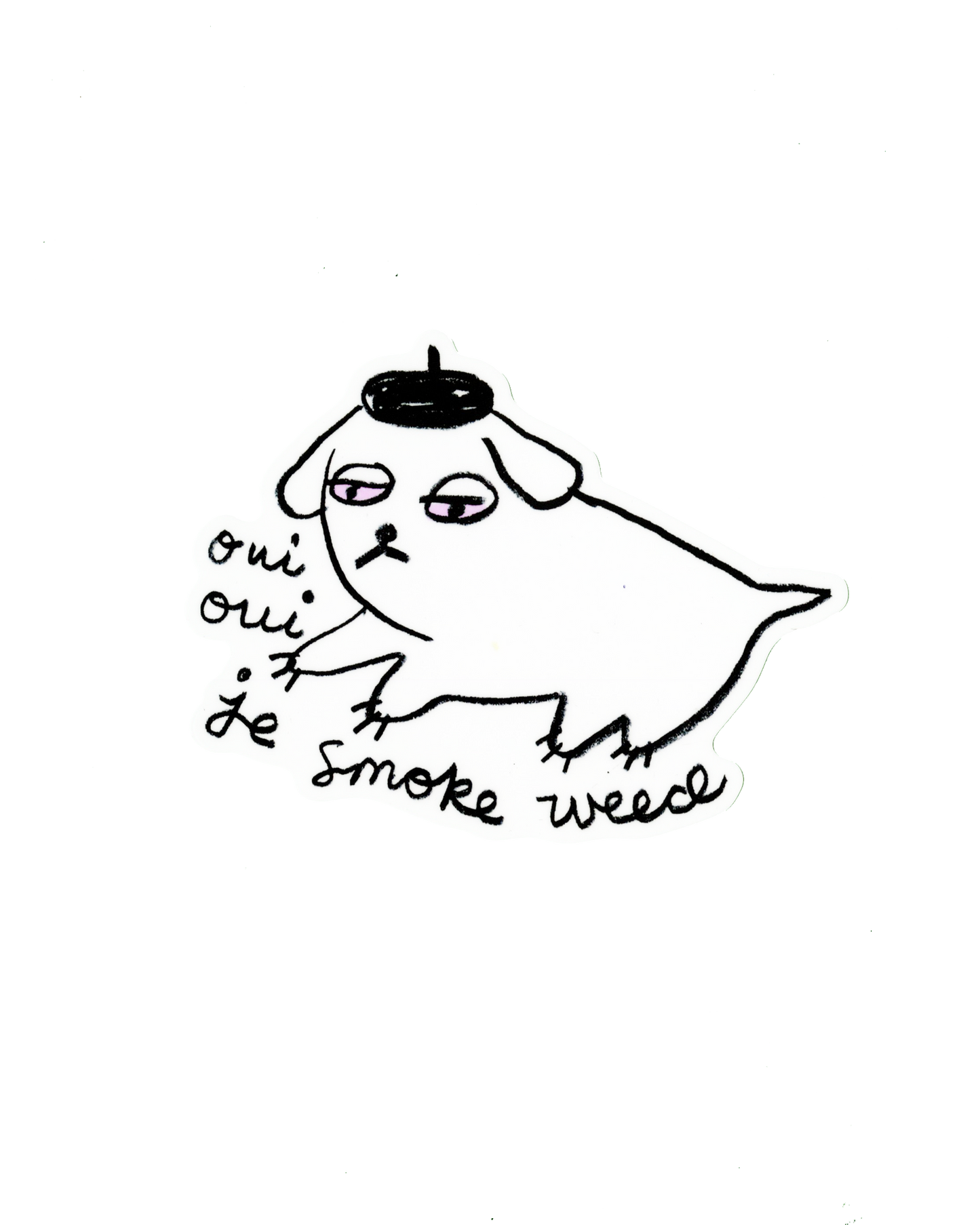 weed dog sticker