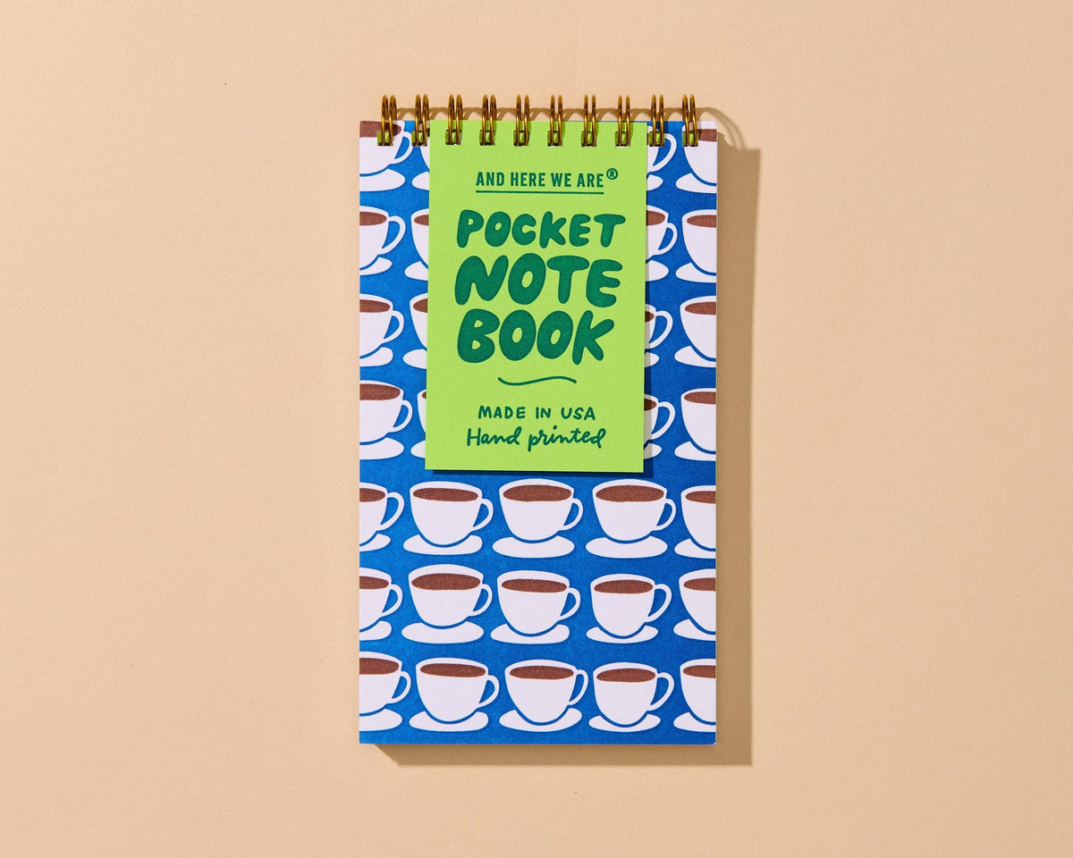 Letterpress Small Spiral Notebook (Lined)—Coffee Mug