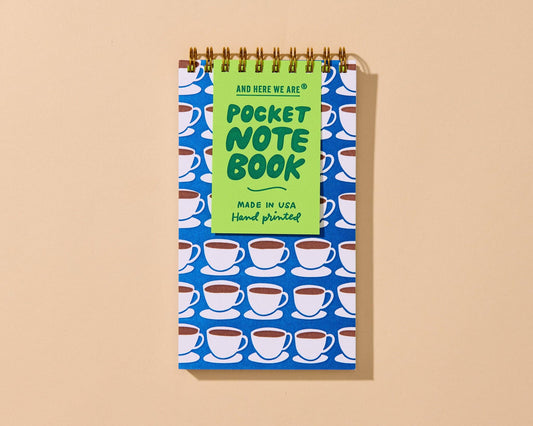 Letterpress Small Spiral Notebook (Lined)—Coffee Mug