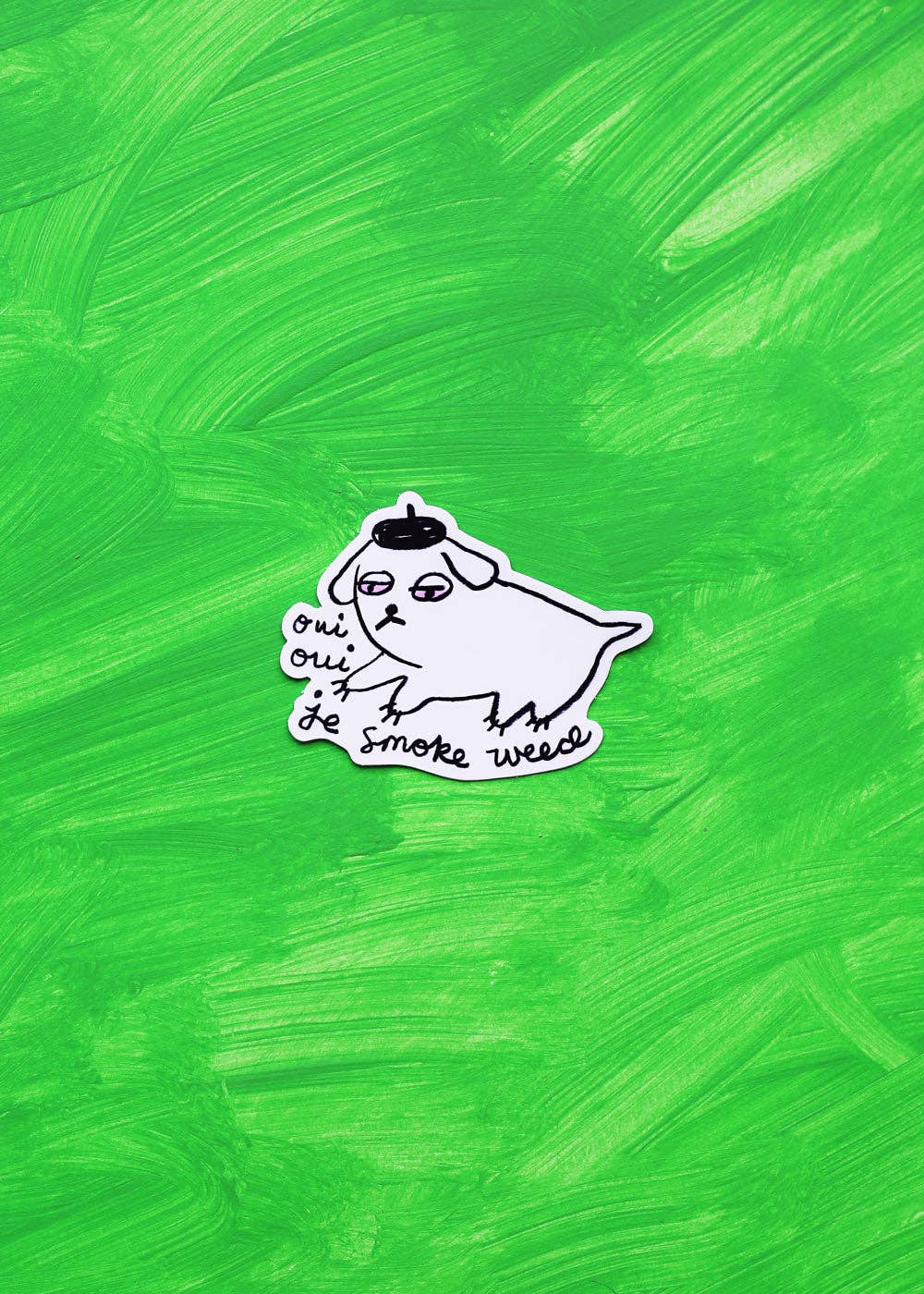 weed dog sticker