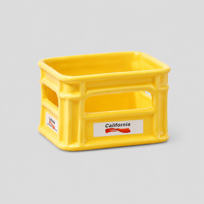 Creative Ceramic Crate Snack Bowl