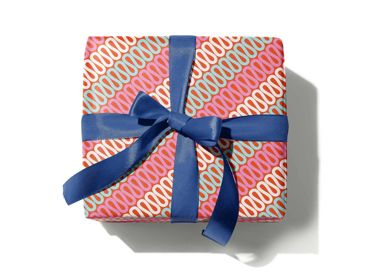 Ribbon Candy Christmas Wrapping Paper
