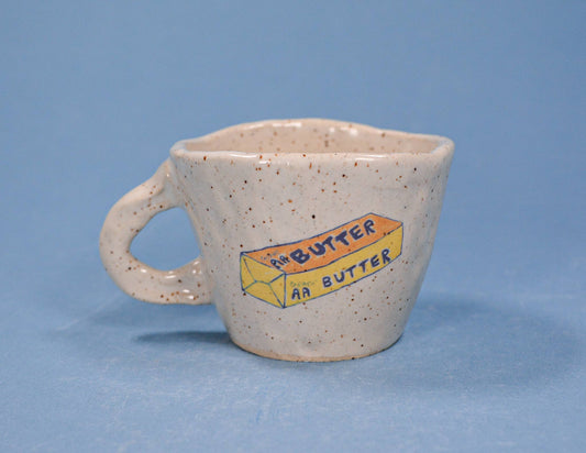 Butter - Handmade Speckled Ceramic Espresso Cup -  2-4 oz.