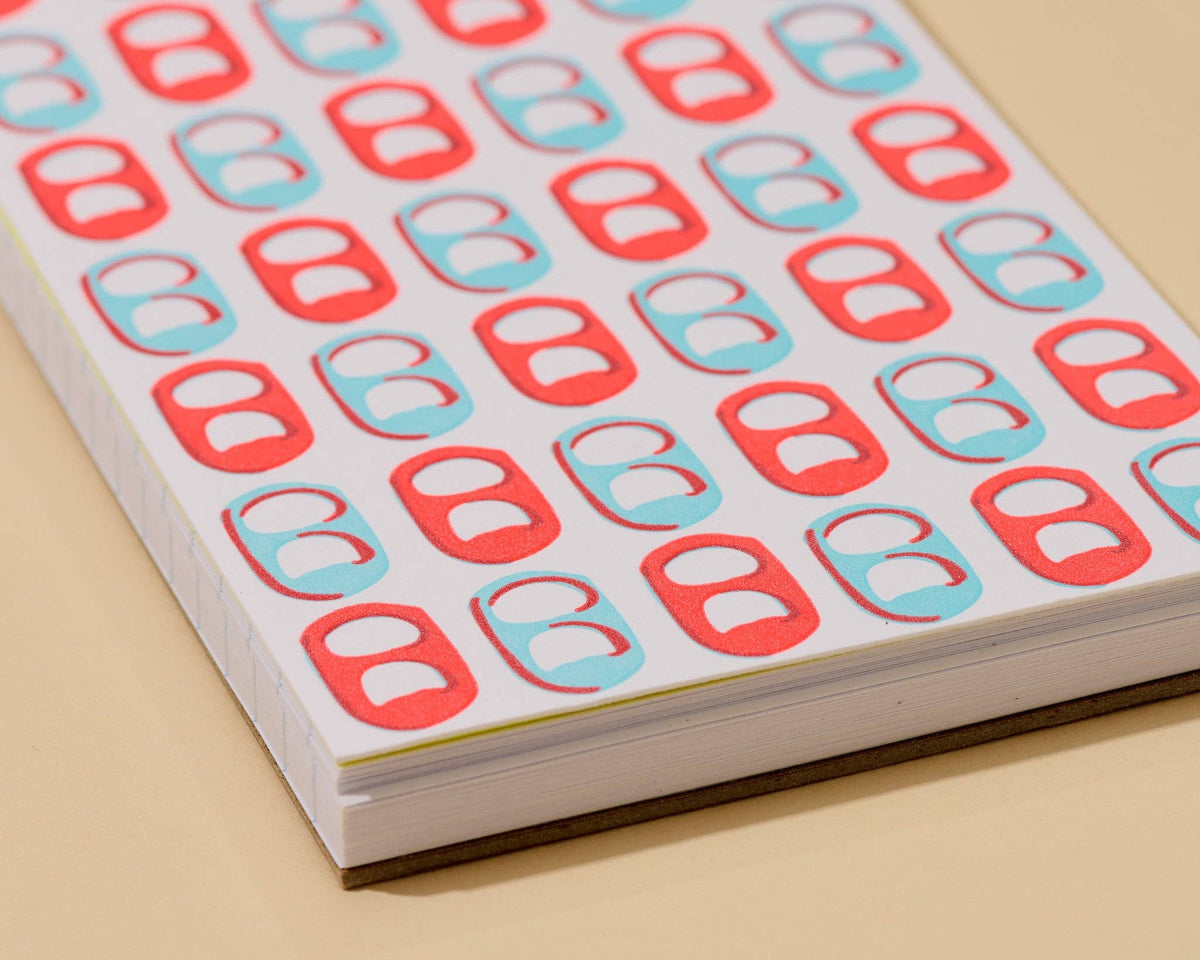Letterpress Small Spiral Notebook (Lined)—Soda Tabs