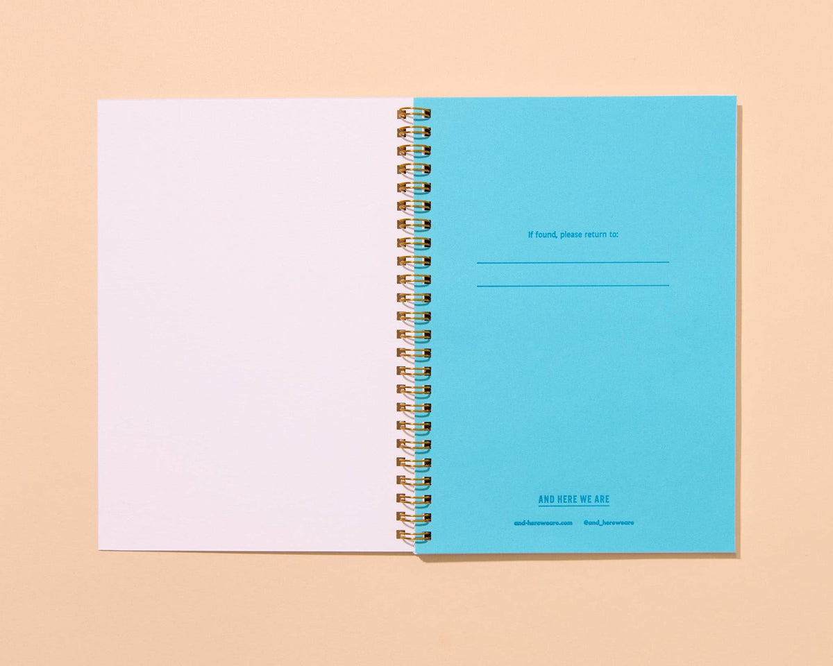 Colorful Letterpress A5 Spiral Notebook—Rainbow Trout Fish