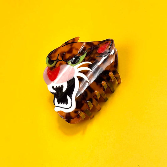 Leopard Head Hair Claw