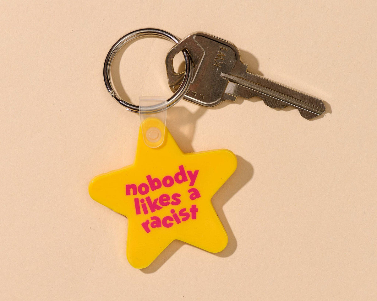 PVC Soft Keychain by Your Gal Kiwi—Nobody Likes A Racist