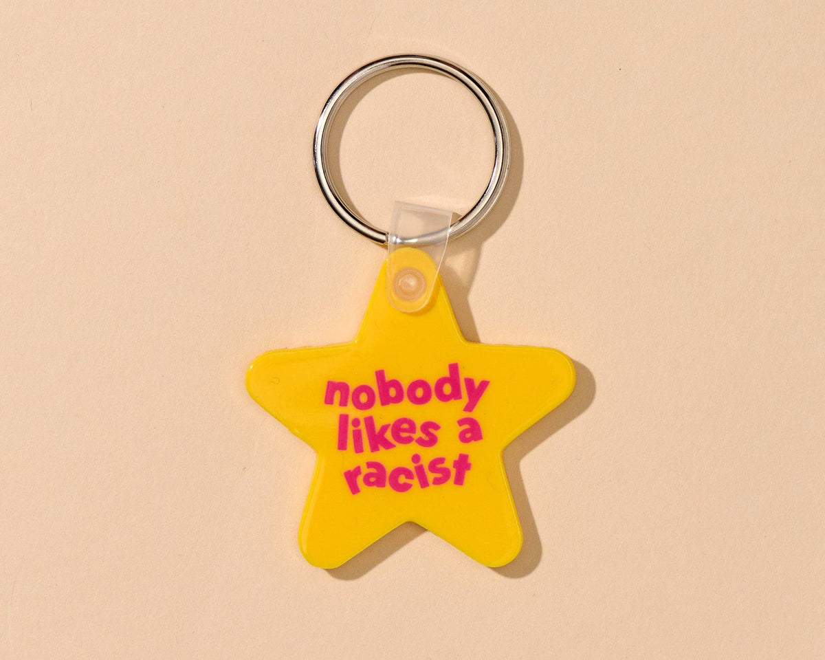 PVC Soft Keychain by Your Gal Kiwi—Nobody Likes A Racist