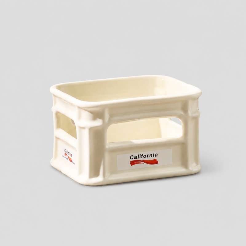 Creative Ceramic Crate Snack Bowl