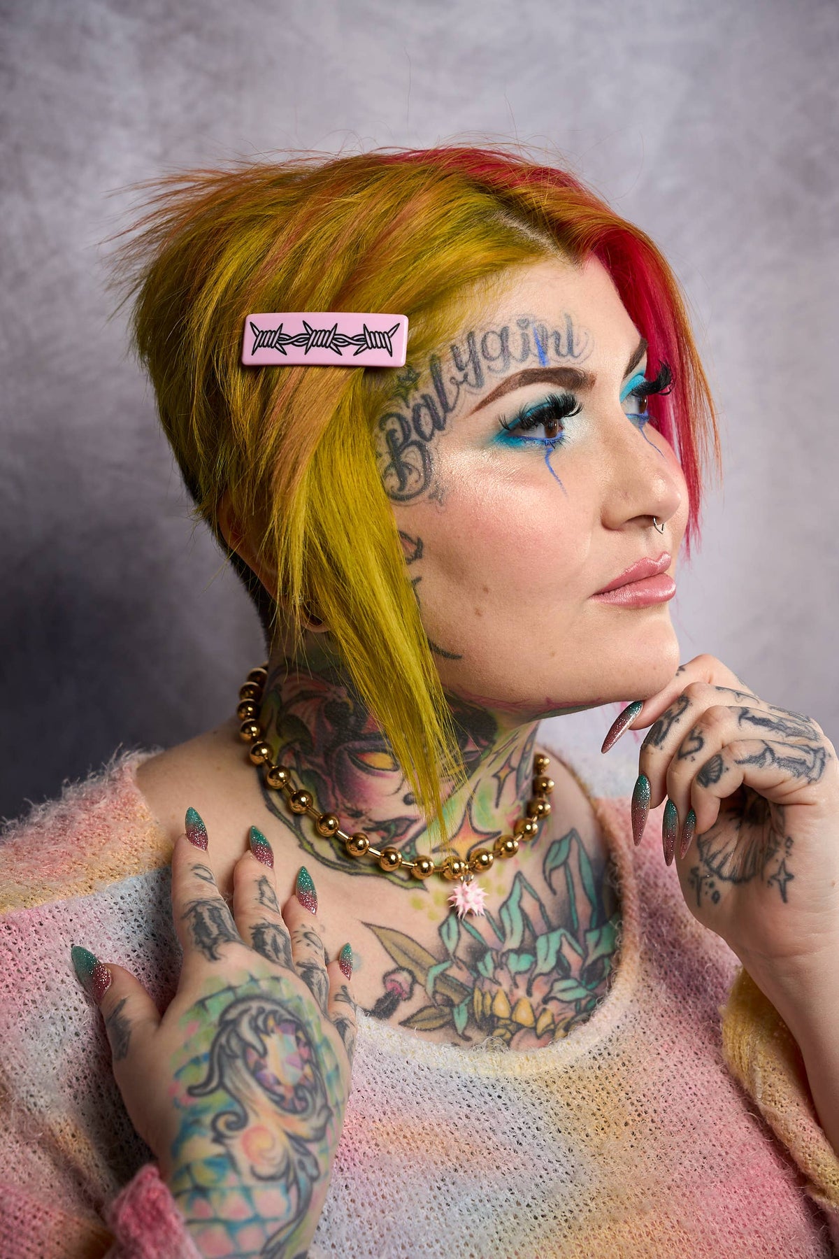 Barbed Wire Tattoo Hair Clip Set