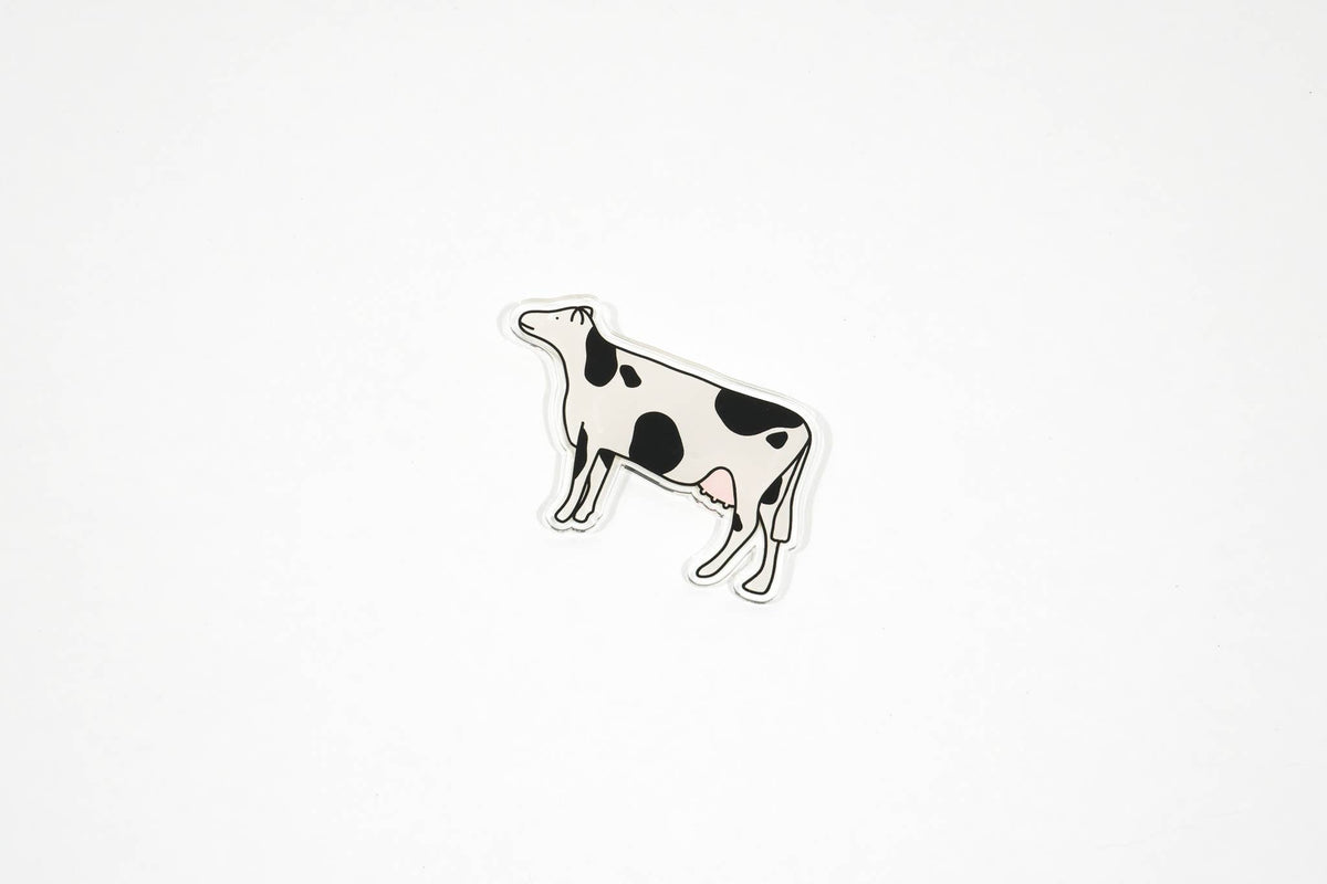 Cow recycled acrylic fridge magnet