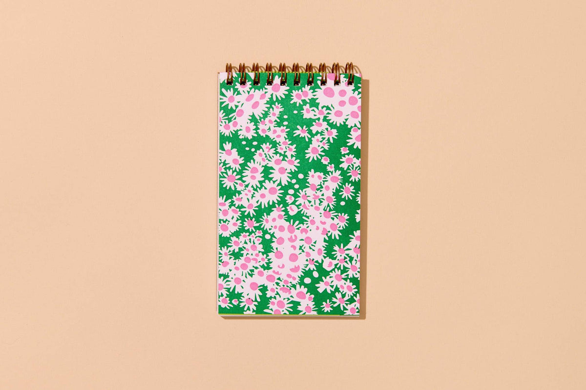 Letterpress Small Spiral Notebook (Lined)—Aster