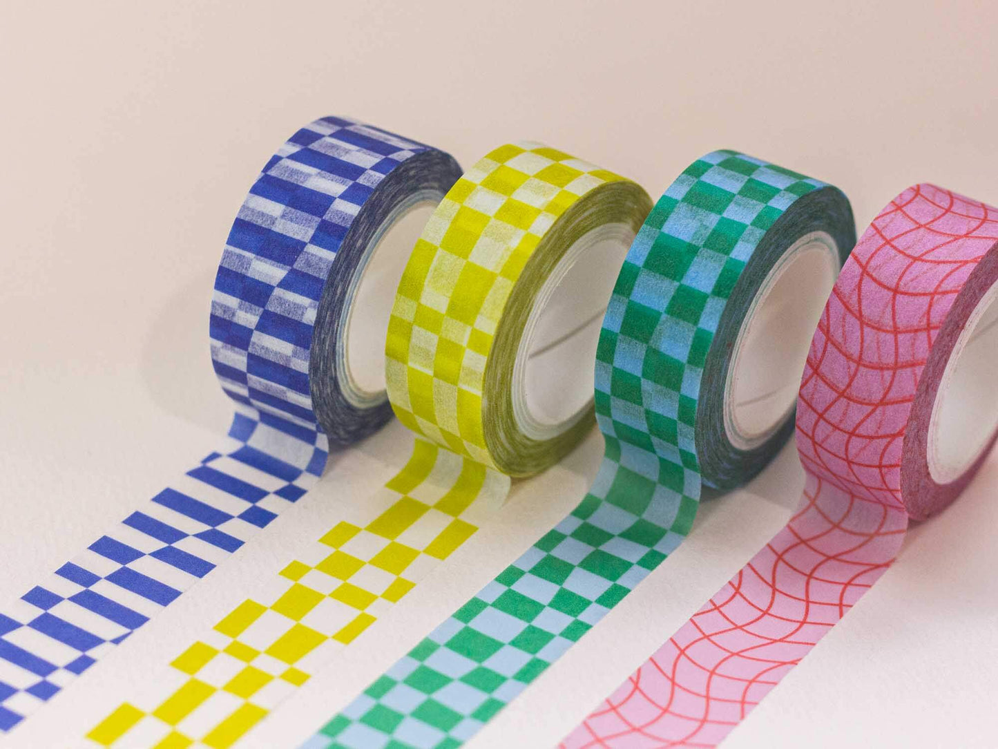 Lean Ennui 15mm • Leaning Checkerboard Washi Tape