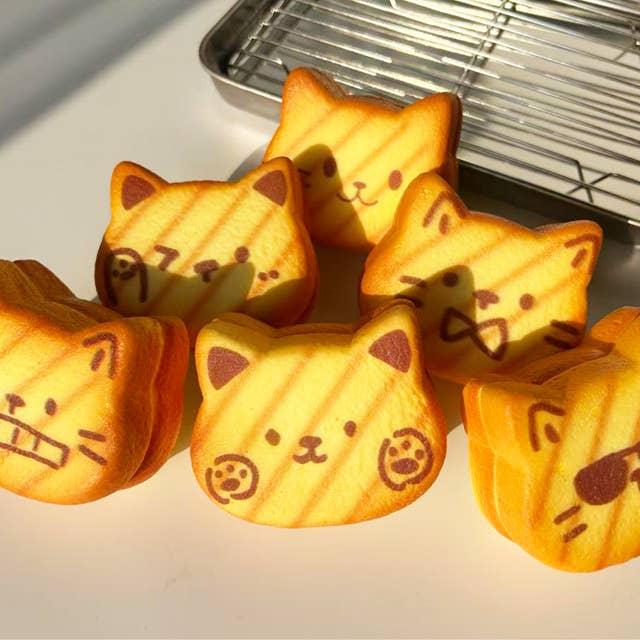Nyang Nyang Cat Bread Squishy-Rebound Stress Toy
