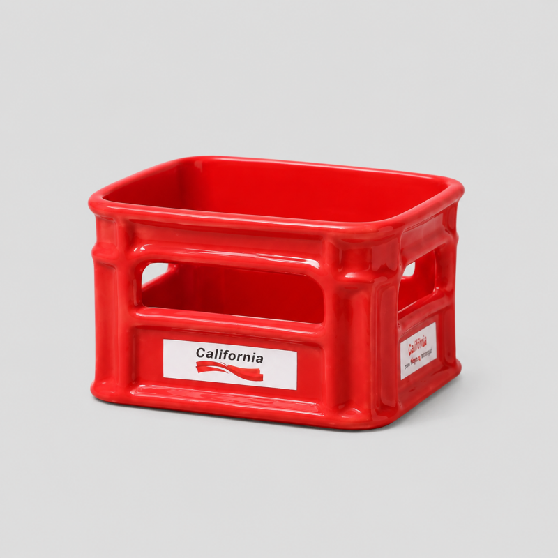 Creative Ceramic Crate Snack Bowl