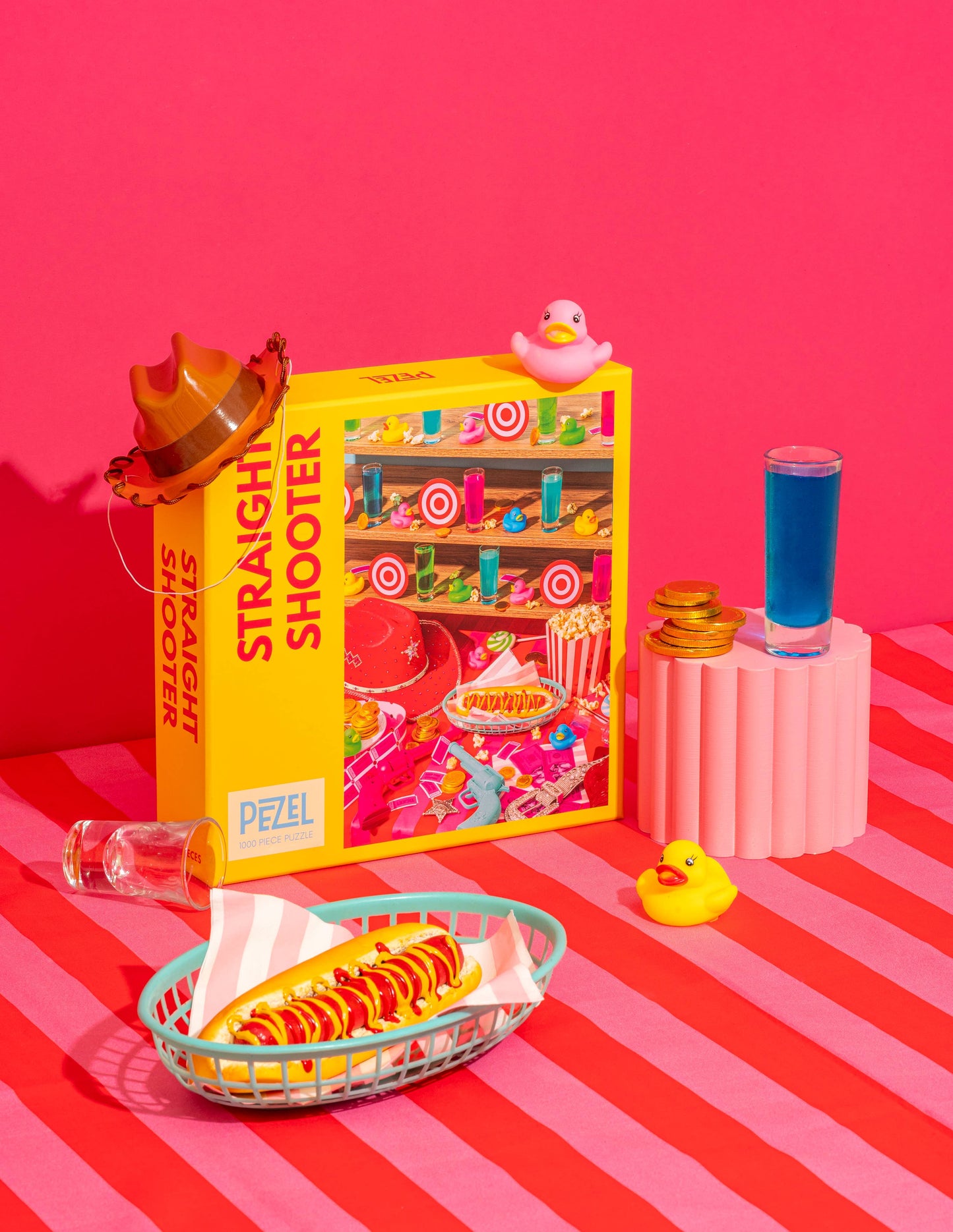 🎪🎟️Straight Shooter 🍿🔫| 1000 Piece Puzzle w/ Canvas Bag