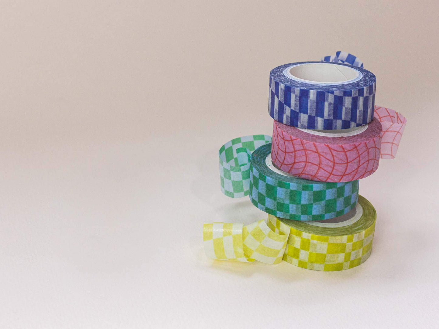 Lean Ennui 15mm • Leaning Checkerboard Washi Tape