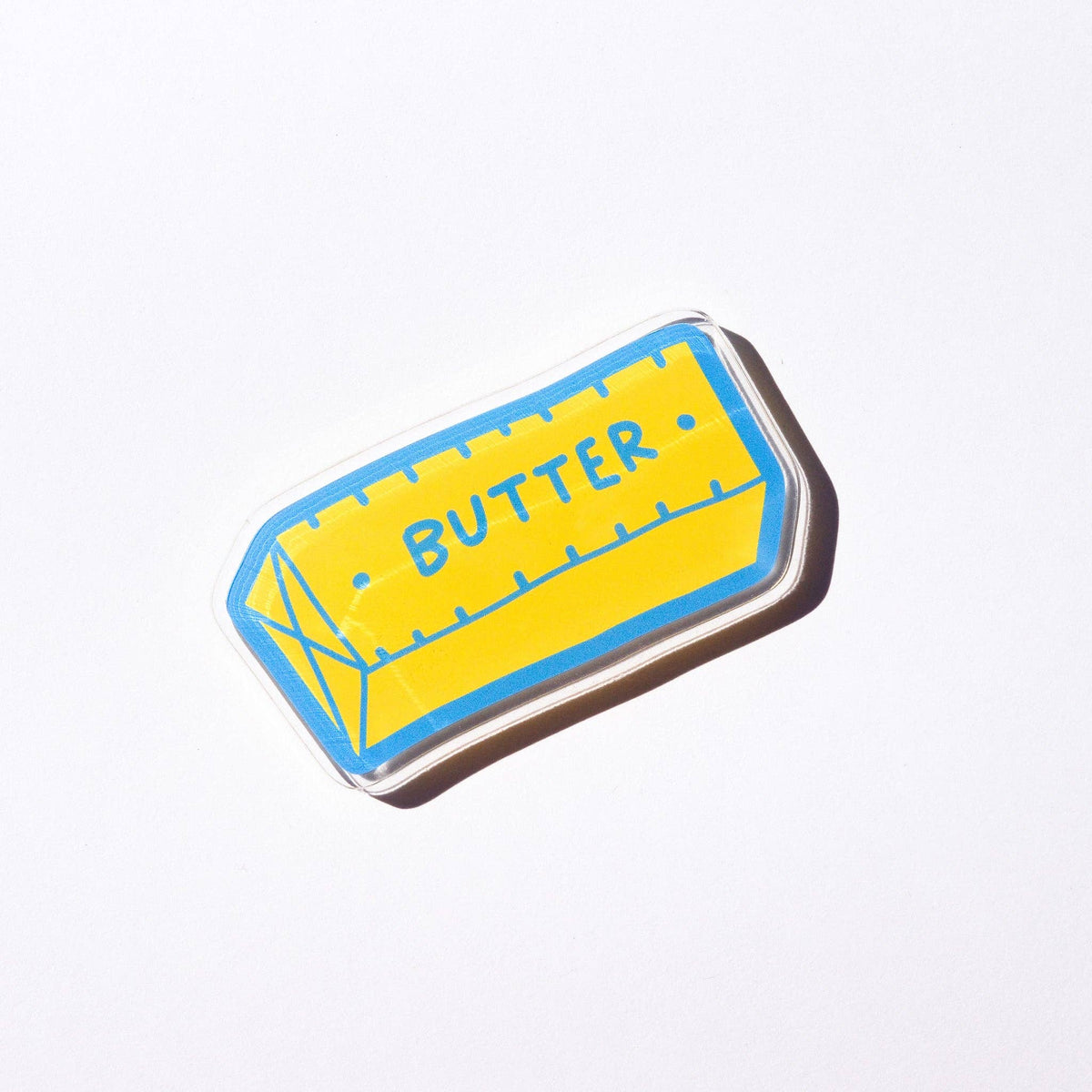 Butter recycled acrylic fridge magnet