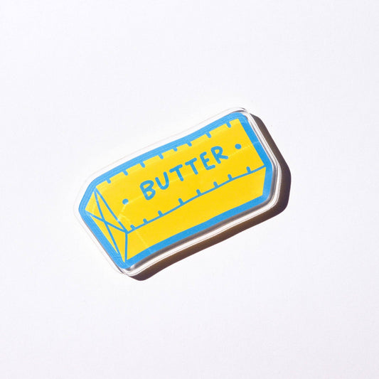 Butter recycled acrylic fridge magnet