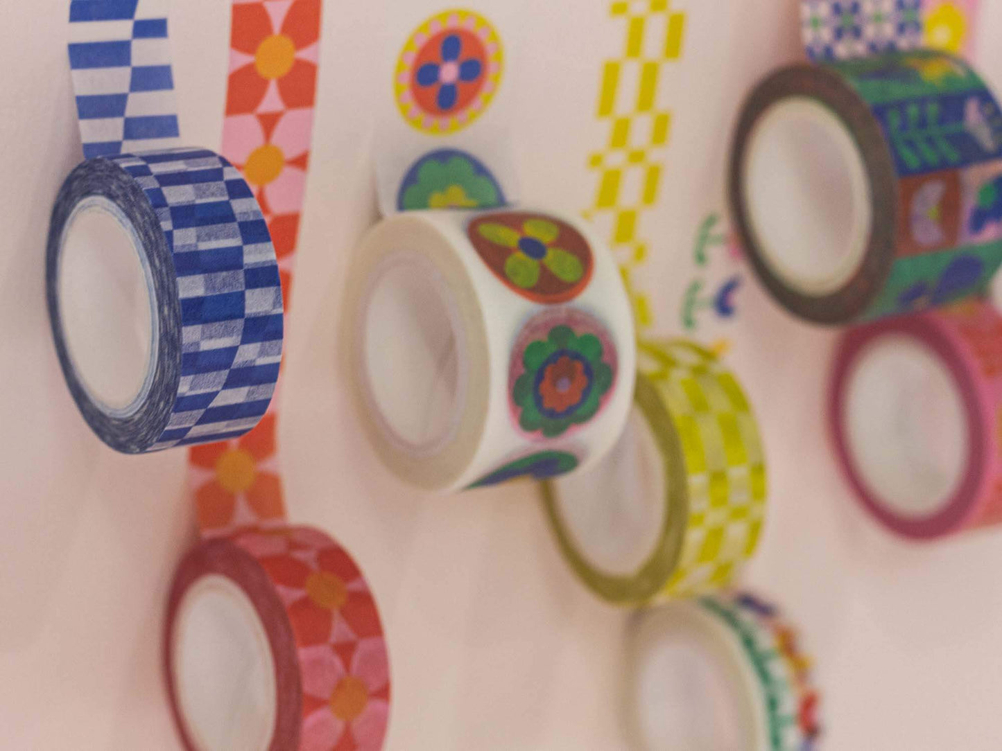 Lean Ennui 15mm • Leaning Checkerboard Washi Tape