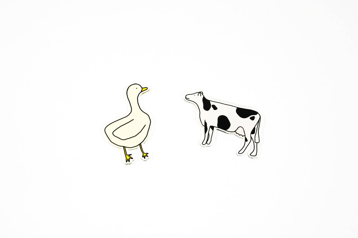 Cow recycled acrylic fridge magnet