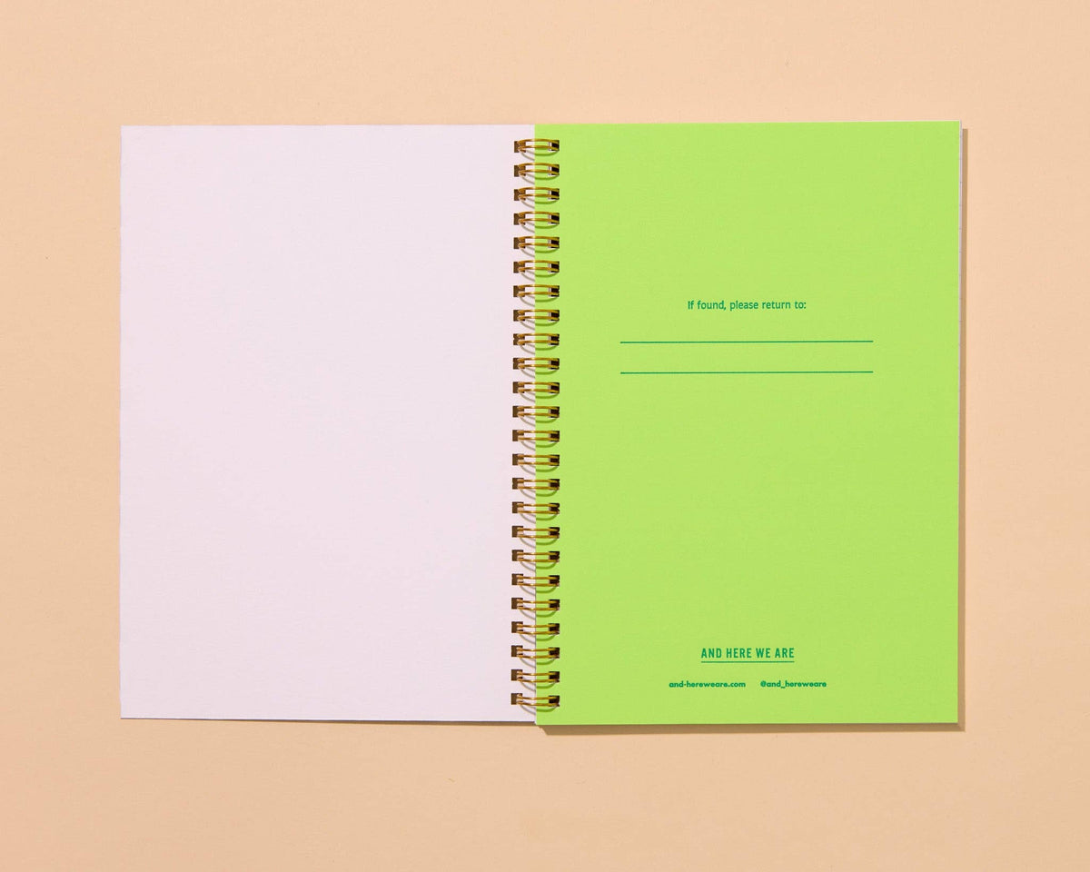Letterpress A5 Spiral Notebook (Lined)—Coneflower
