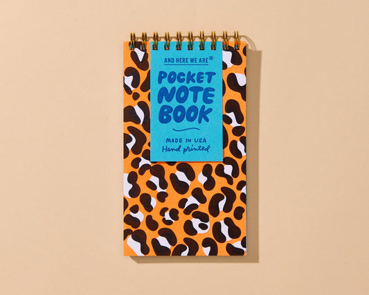 Letterpress Small Spiral Notebook (Lined)—Leopard Print