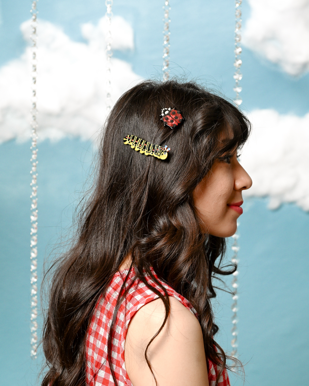 Lady Bug Hair Clip Set