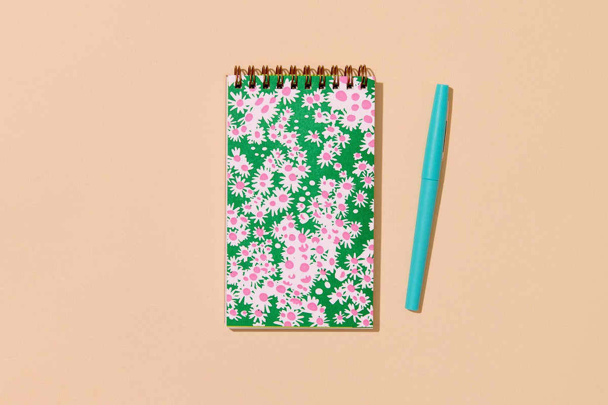 Letterpress Small Spiral Notebook (Lined)—Aster